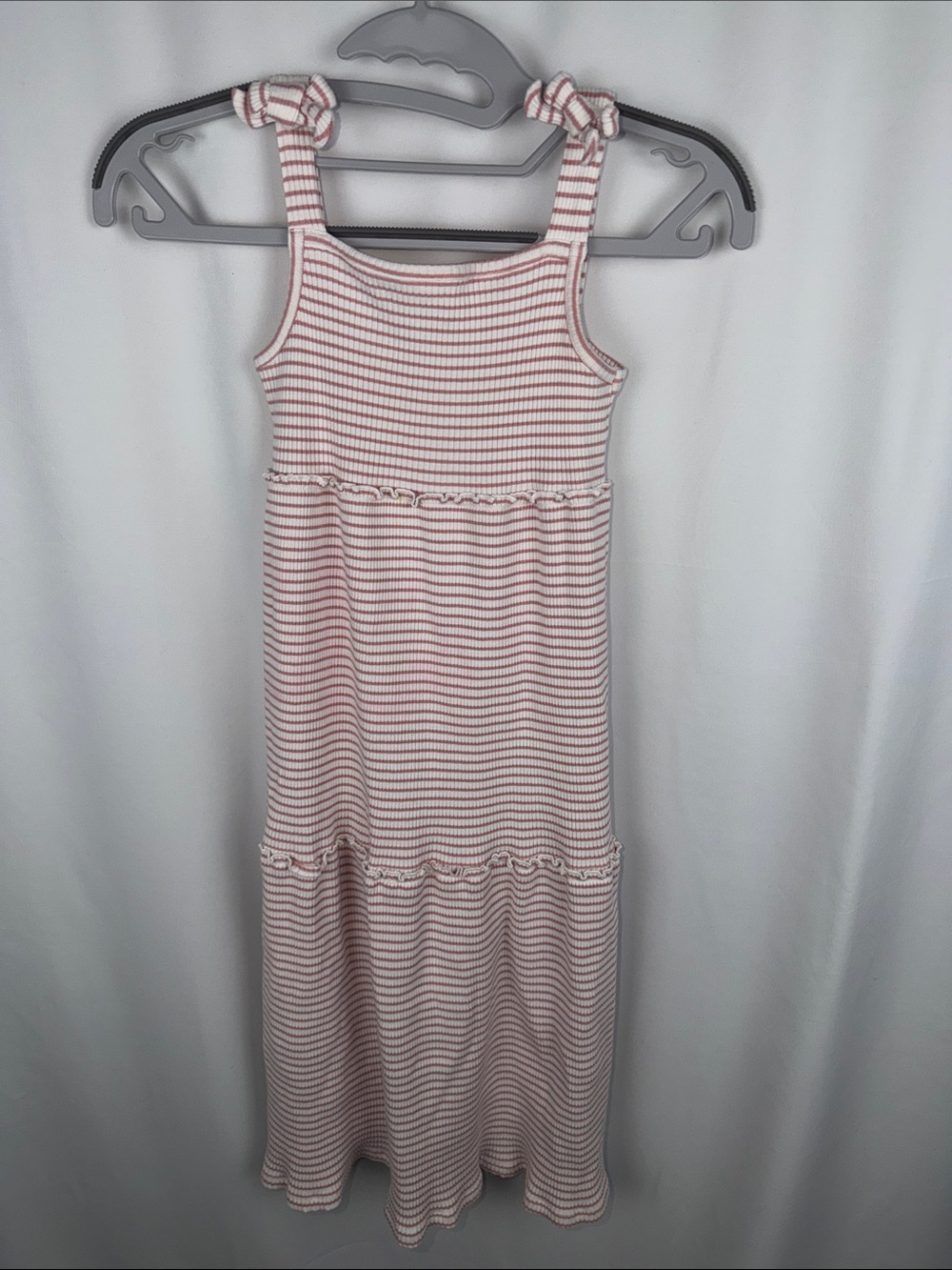 Design History Pink and White Striped Knit Sundress